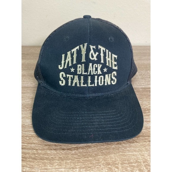 Jaty & The Black Stallions Hat Unisex Snapback Mesh Back Music OSFA Black Cap - Picture 3 of 9
